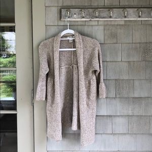 Oatmeal cardigan with 3/4 sleeves